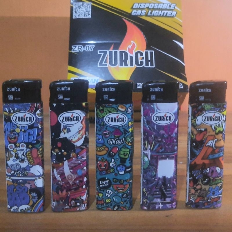 Korek api Magnet ZURICH ZR-07 Motif / korek gas / korek api / pemantik