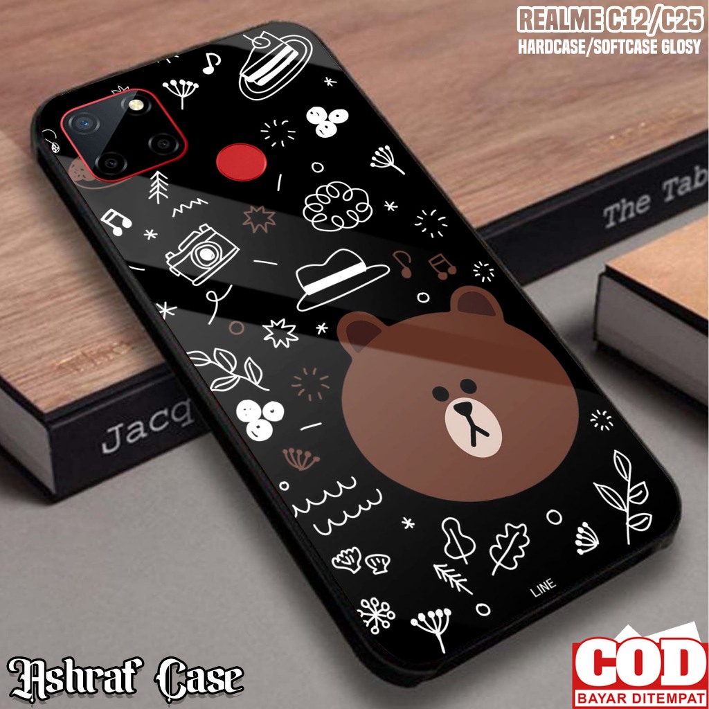 Case Realme C12 / Realme C25 - Casing Hp Realme C12 / Realme C25 ( LN ) Silikon Hp - Softcase Glass 