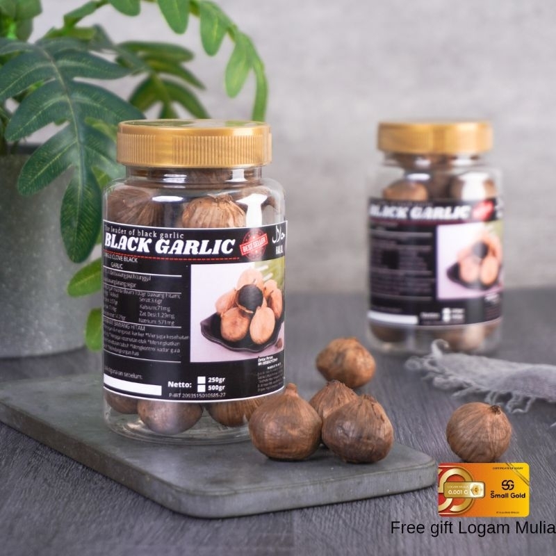 

Bawang Hitam Paket 2 Botol Bawang Hitam Black Garlic Premium Netto 250 Gram dan 200 gram