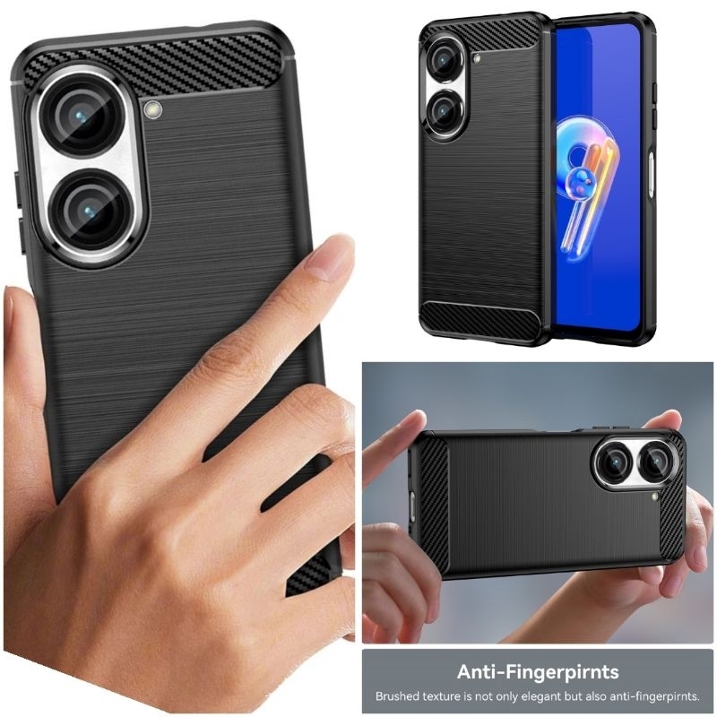 Case Carbon Asus Zenfone 10 Soft Back Case