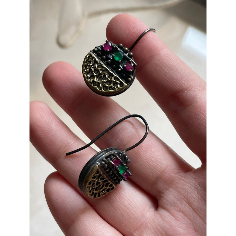 Vintage Y2K Tribal Earrings Earring Anting Korea