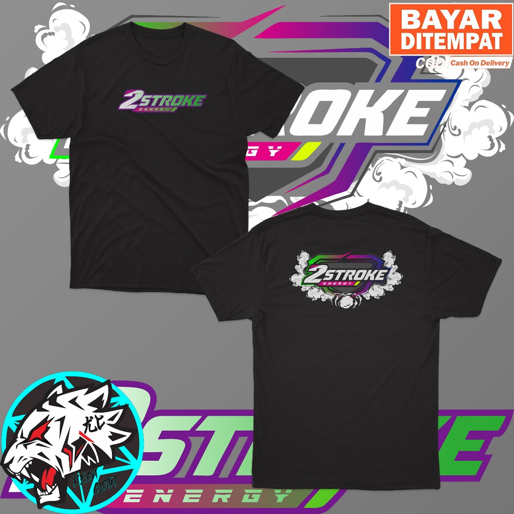 KAOS BAJU 2 STROKE ENERGY BIG SIZE JUMBO KAOS 2 STROKE INDONESIA 4XL 5XL Big Size Jumbo