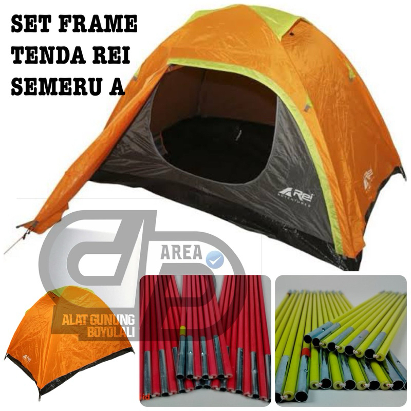 Set lonjor panjang rangka frame tenda rei semeru A rangka tenda bingkai tenda