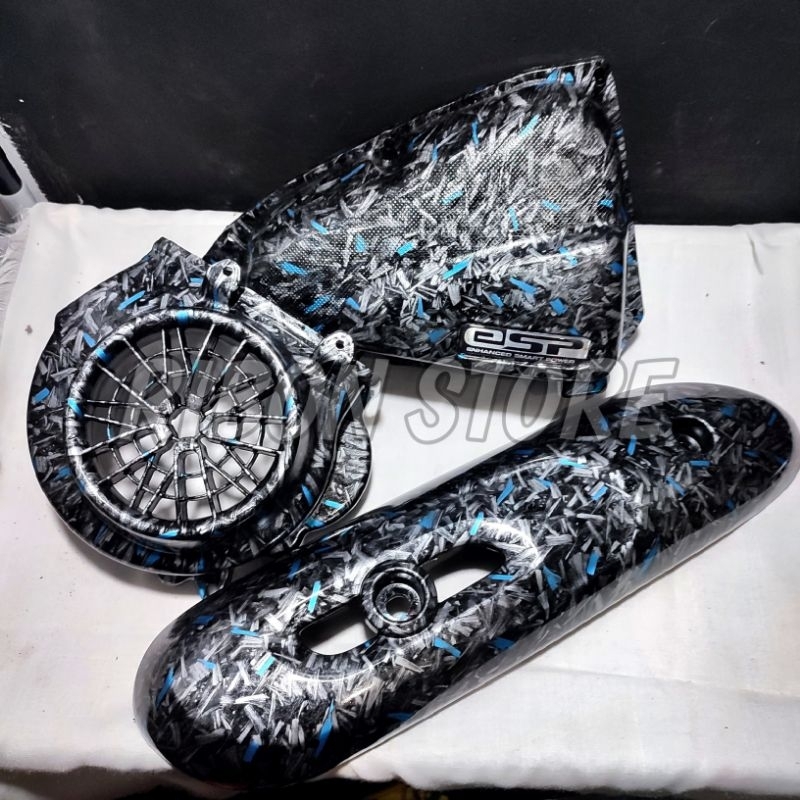 Paket Scoopy ESP 2017-2019 Carbon WTP Forged Blue karbon wtp