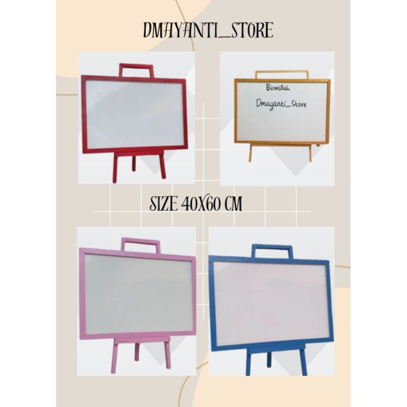 

WHITE BOARD SIZE 40X60CM/ PAPAN TULIS ANAK TERMURAH