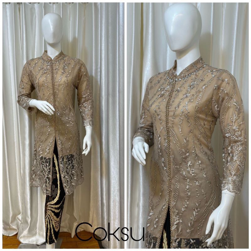 kintani Kebaya - Setelan kebaya modern Tunik tile payet / kebaya brokat tunik / kebaya wisuda modern