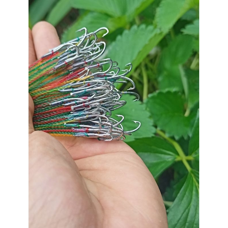 50pcs kail urek pancing belut siap pakai bahan baja putih anti karat spesialis belut sawah murah ber