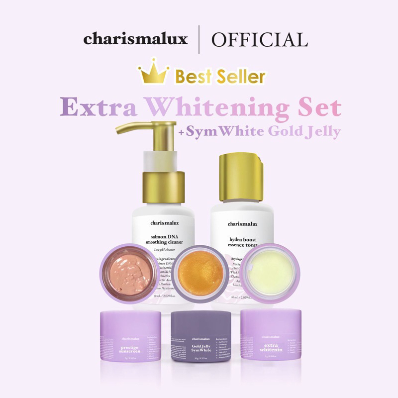 CHARISMALUX PAKET WHITENING SUPER - Paket Pemutih Wajah - Whitening Night Cream - Cream Pemutih Waja