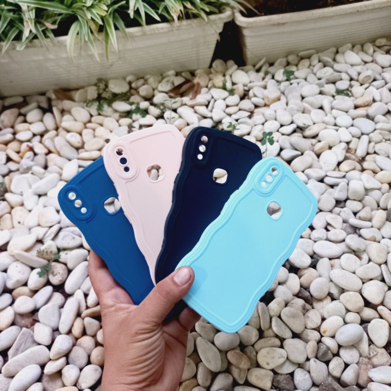 Case Vivo 1727 1723 Softcase Gelombang Camera Protection Vivo V9 V9 Pro Silicone Silikon Kesing Casi