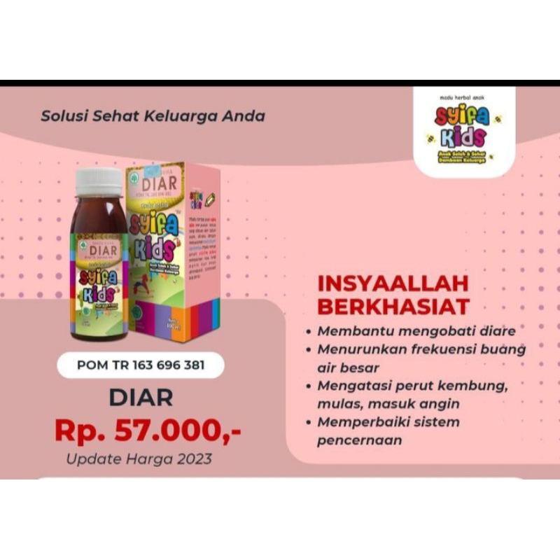 

vitamin anak/Syifa Kids diare - obat diare untuk anak anak dengan rasa enak 100ml