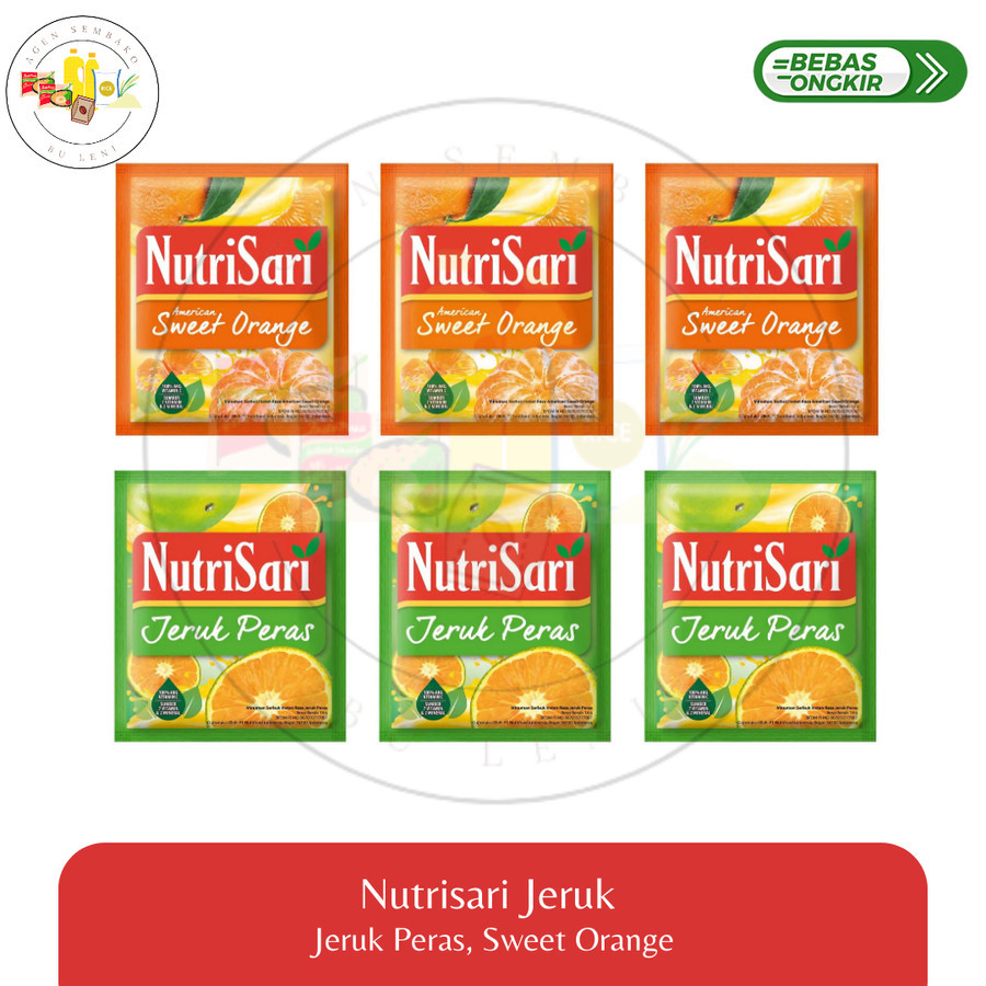 

Nutrisari Sweet Orange dan Jeruk Peras Sachet 14gr