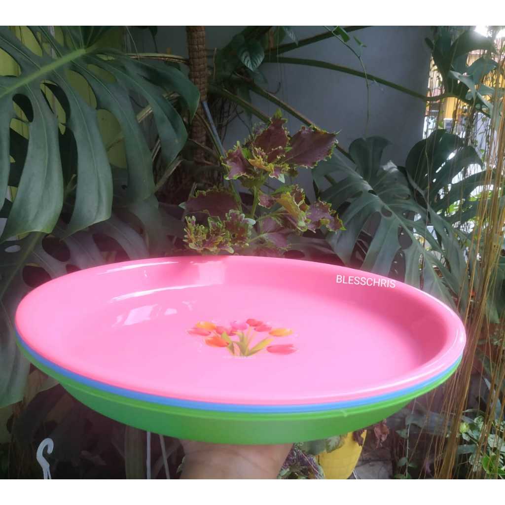 NAMPAAN PLASTIK BULAT WARNA DELUXE 34 CM.NAMPAN BULAT.NAMPAN TIMMY WARNA.NAMPAN PINK.NAMPAN KEBULI