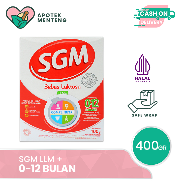 SGM LLM+ Susu Formula Bayi Bebas Laktosa 400 Gr