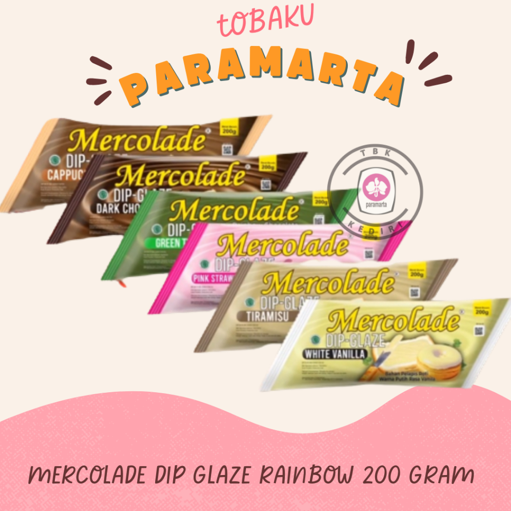 DIP GLAZE TOPPING MERCOLADE DIP GLAZE 200 GRAM / GLAZE DONAT OLESAN ROTI SELAI / GLAZE MURAH /MERCOL