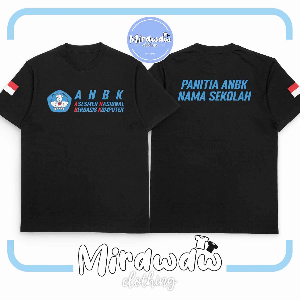 Kaos Baju Panitia ANBK Asesmen Nasional Gratis Nama Sekolah Kaos Distro