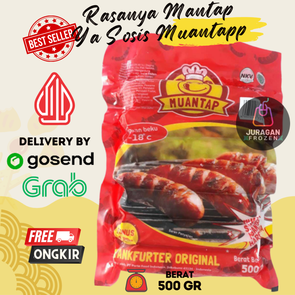 

SOSIS MUANTAP BAKAR JUMBO BRATWURST BESAR PREMIUM / SAUSAGE SAPI MANTAP HALAL