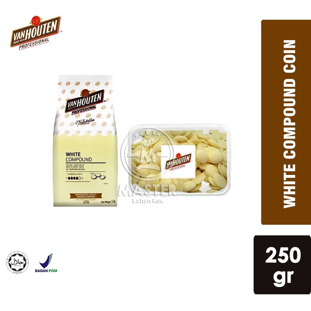 

White Compound Coin Van Houten / Coklat Compound Putih [Repack 250 gr]