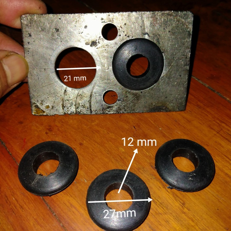 Karet gromet hidroponik lubang 12 mm