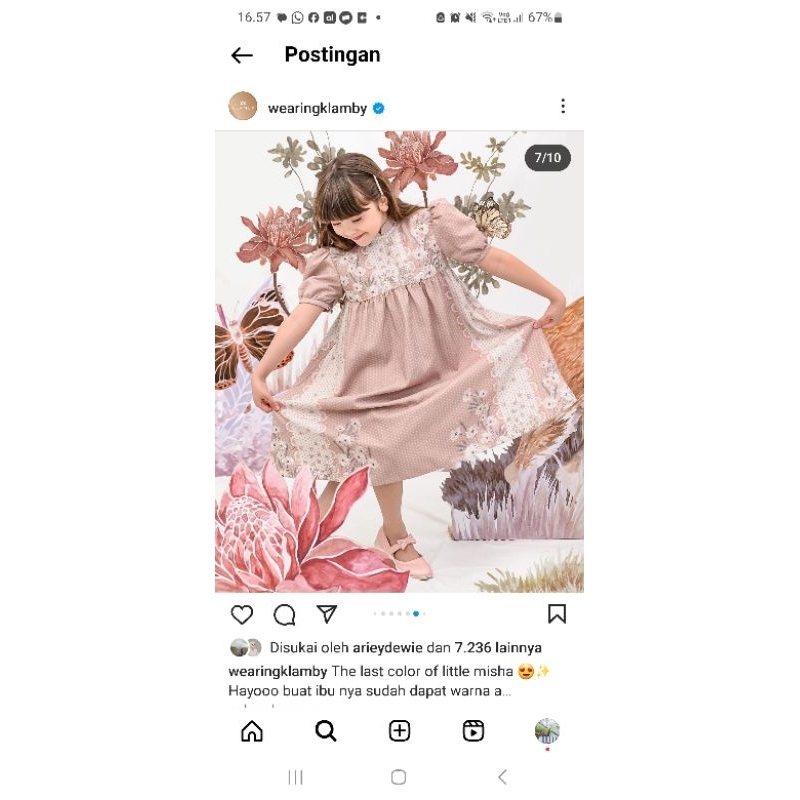 PRELOVED LITTLE MISHA WEARING KLAMBY SHADY LADY SIZE 1-2