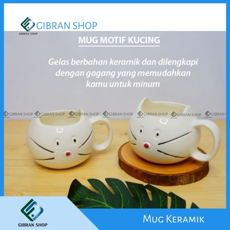 Cangkir Mug Cathy Mug Kucing Keramik 300ml