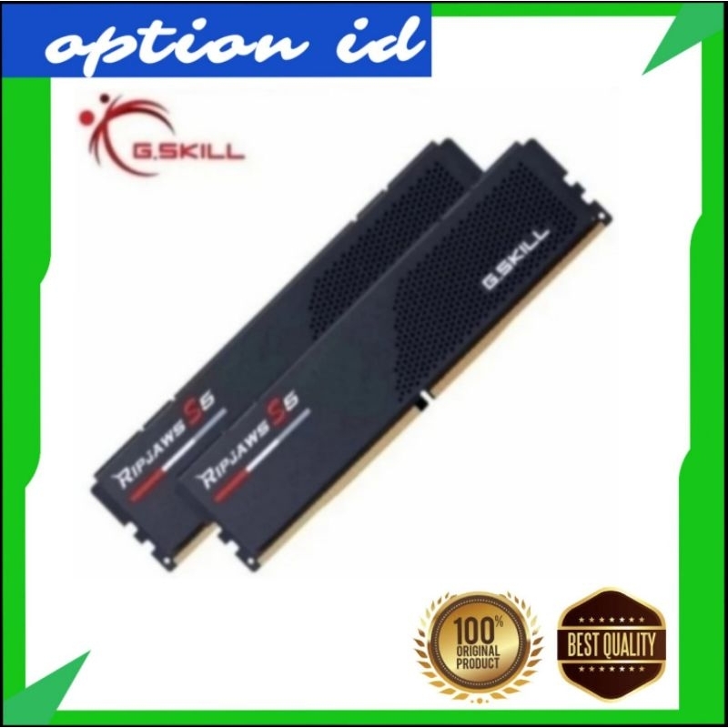 RAM G Skill RIPJAWS S5 64GB | GSkill 32GBx2 DDR5 6000 MHz J36 - Black