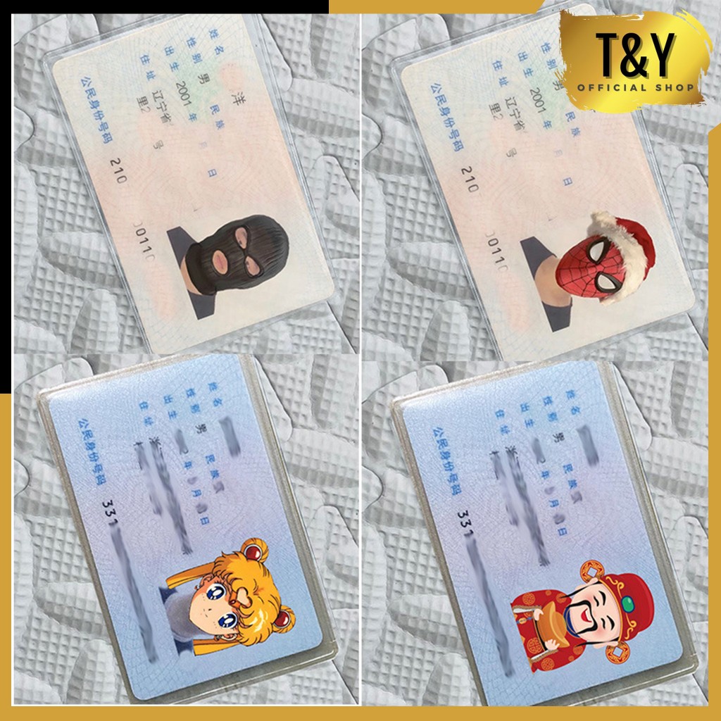 

T&Y Sampul Pelindung Kartu Tanda Pengenal Karakter Lucu Cover Pelindung Kartu ATM SIM KTP Cover Kartu Doff Bahan PVC Anti Air Cover Pelindung Anti Gores Karakter Kartun Plastik Pelindung Kartu Nama Kartun Lucu