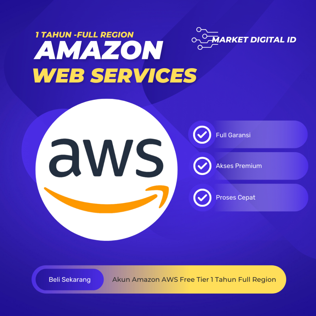 Akun Amazon AWS Free Tier 1 Tahun Full Region MURAH full garansi akses premium private akun