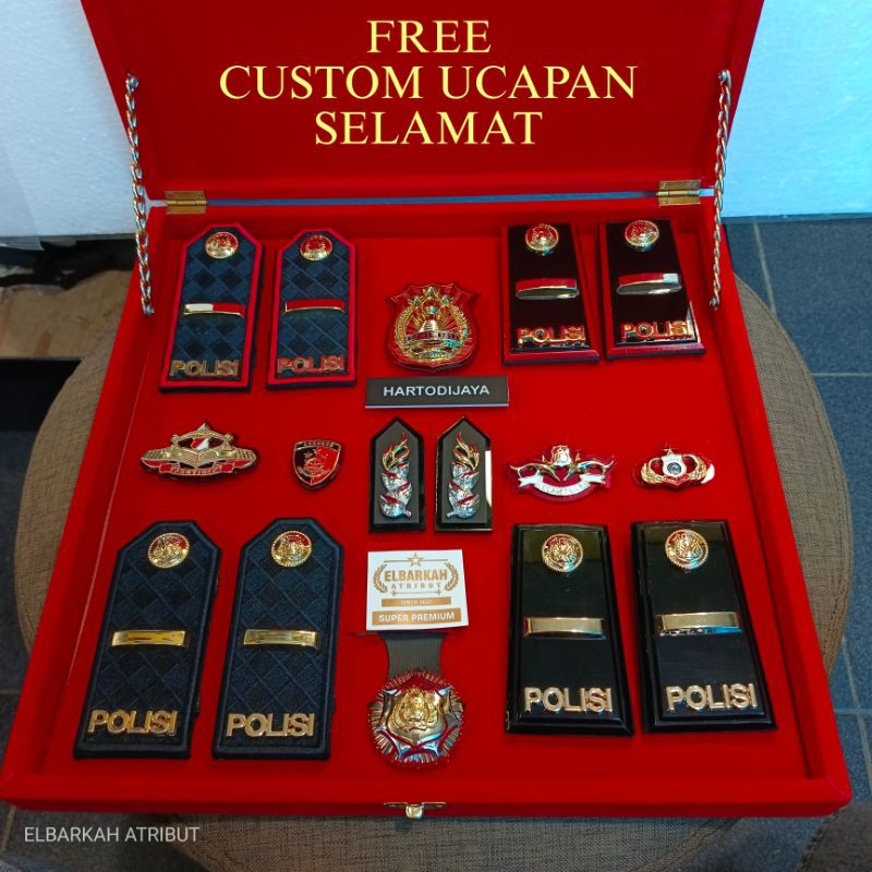 BOX SATU PAKET PANGKAT POLRI POLISI