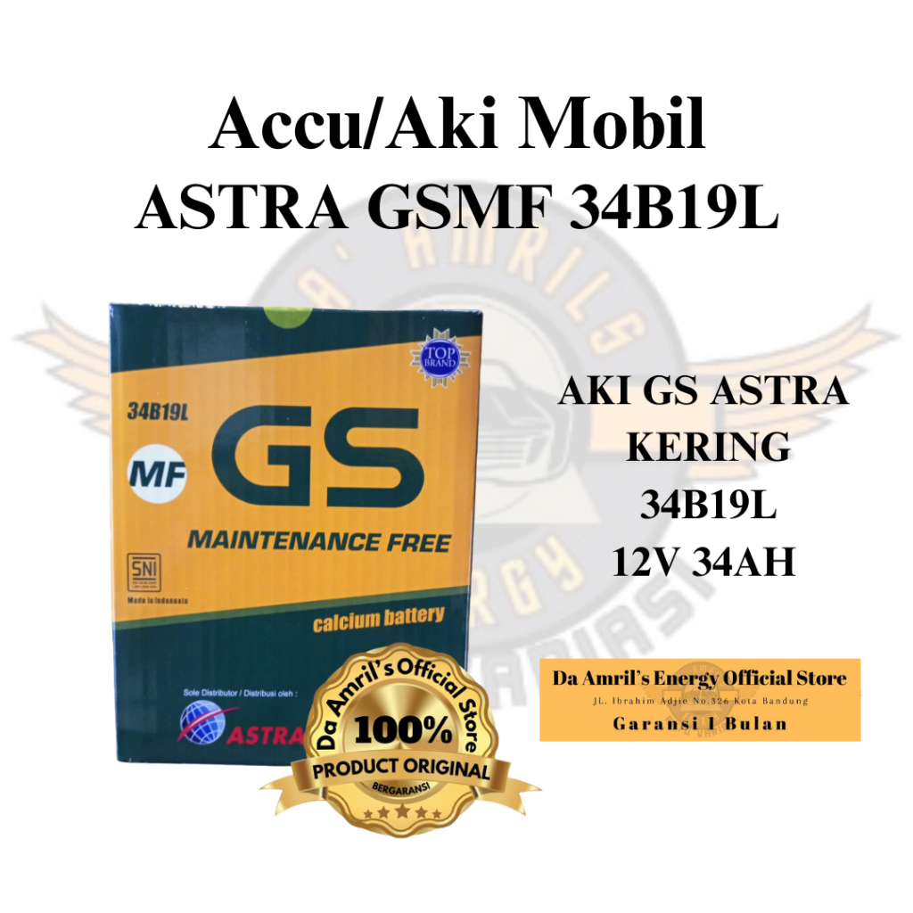 Baterry Accu/Aki GS ASTRA MF 34B19L