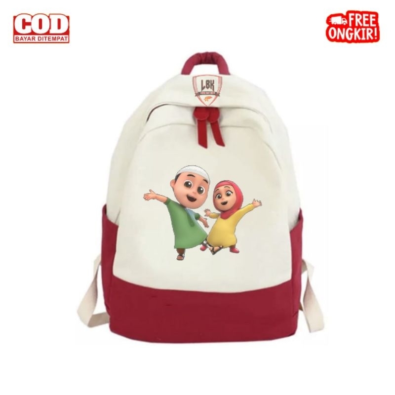 Tas ransel anak laki laki perempuan Paud, Tk, Sd kalakter nussa dan rara