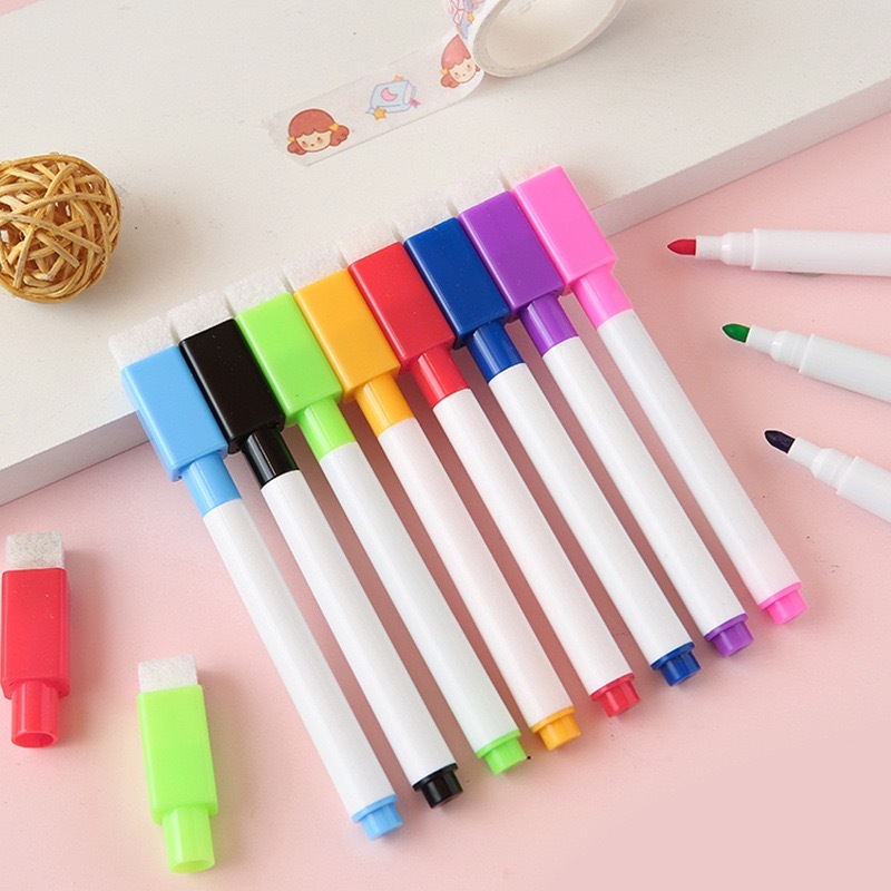 

ED - FREE POUCH - 8PCS / SET SPIDOL WIPE & CLEAN / SPIDOL WHITEBOARD PAPAN TULIS / SPIDOL WHITEBOARD MARKER