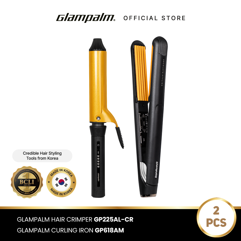 Paket Glampalm Catokan Crimper GP225ALCR - Pengeriting Rambut GP618AM