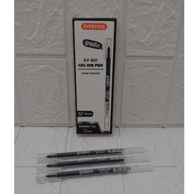 

Pulpen Evercoss Smooth EV-801 / Pulpen Gel EV-801 Hitam