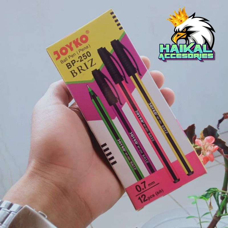 

Pulpen Ball Pen Joyko BP-250 BRIZ 0.7 Isi (12pcs)