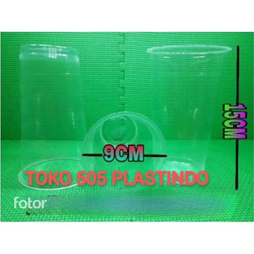 Gelas Plastik 22 oz / Cup Plastik 22oz 1roll@50pcs Gelas Datar 18oz 18 oz