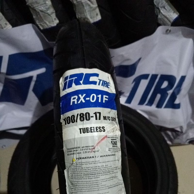 IRC 100/80-17 RX-01F RX 01F 01 F BAN LUAR IRC TUBELESS RING 17