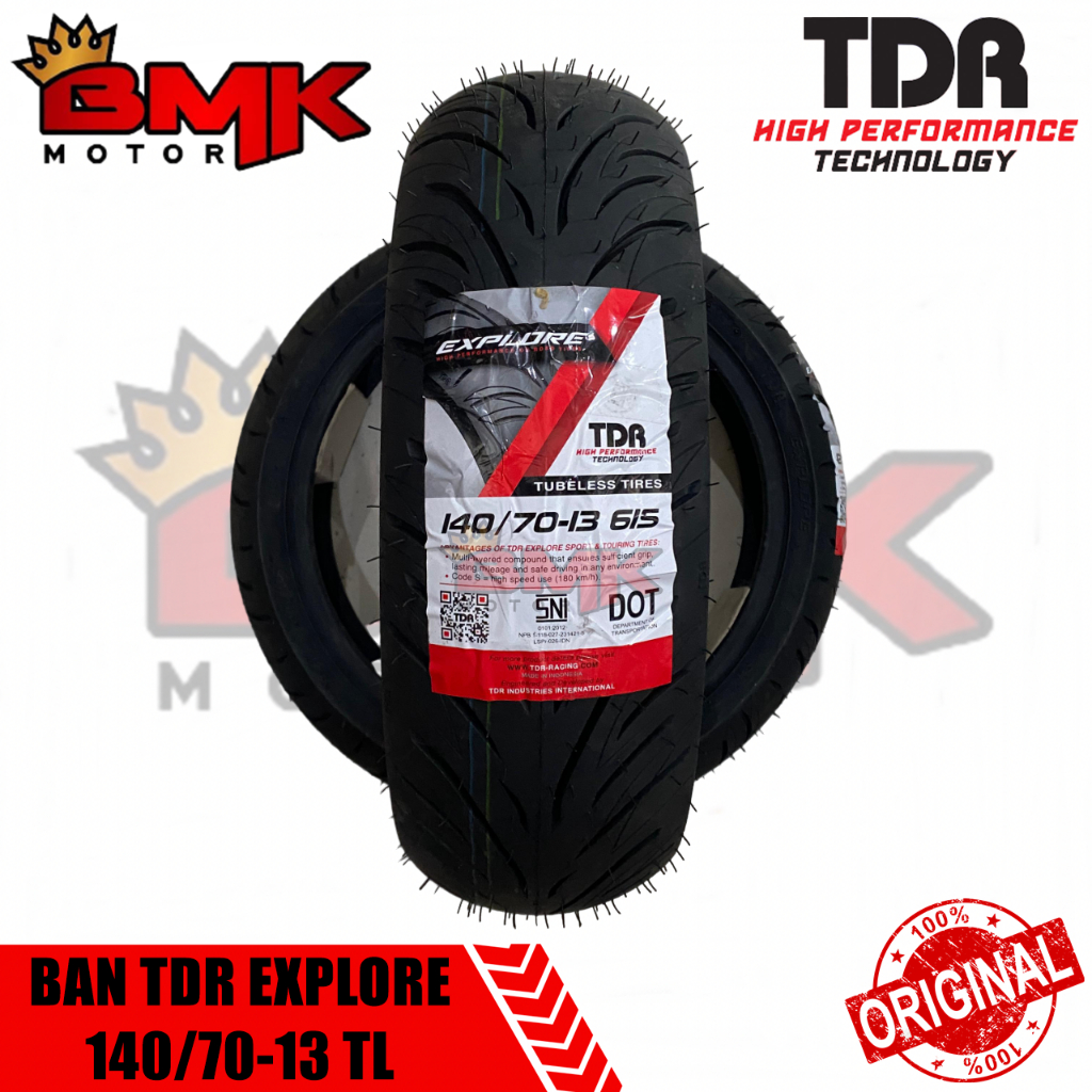 Tdr Explore Ban Motor 140/70-13 61S Tubeless Ban Belakang Nmax Adv 150