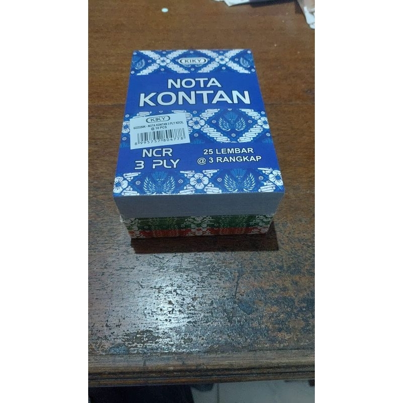 

[1 BUKU] BUKU NOTA KONTAN NCR KECIL KIKY 3 PLY / NOTA KONTAN K3 KIKY