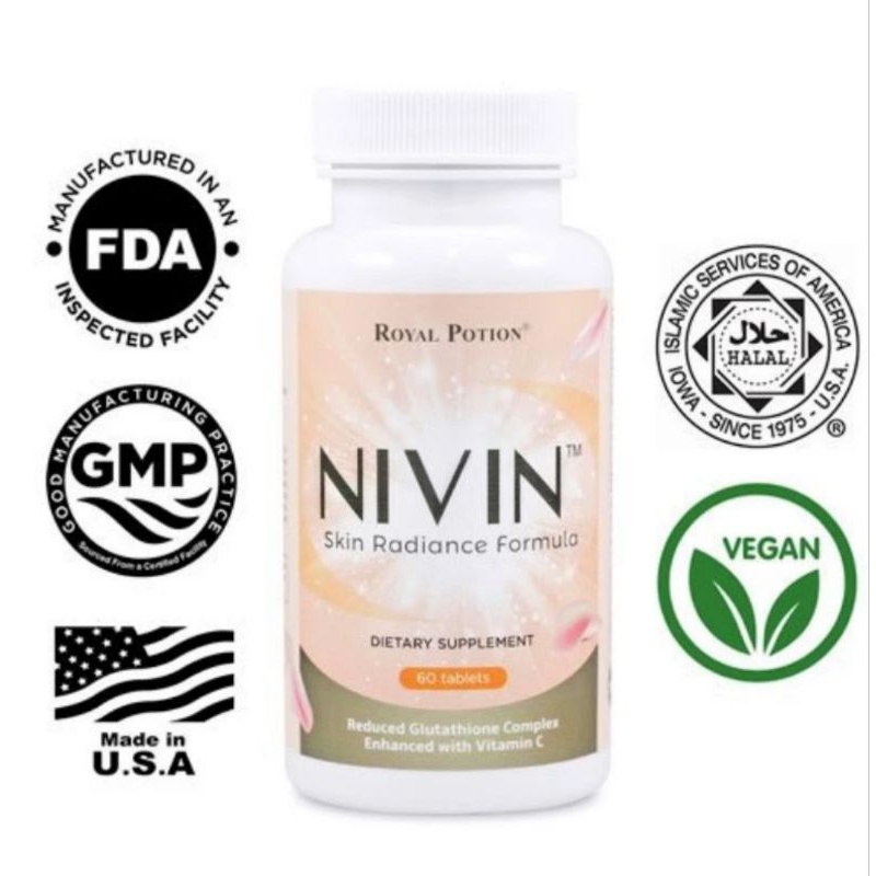 NIVIN GLUTATHIONE Whitening Kapsul Suplemen Pemutih Seluruh Badan