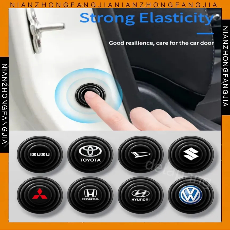 4pcs Peredam Pintu Mobil /Universal Karet Bantalan Peredam Karet Pintu Mobil /Silent Door Mobil Kare