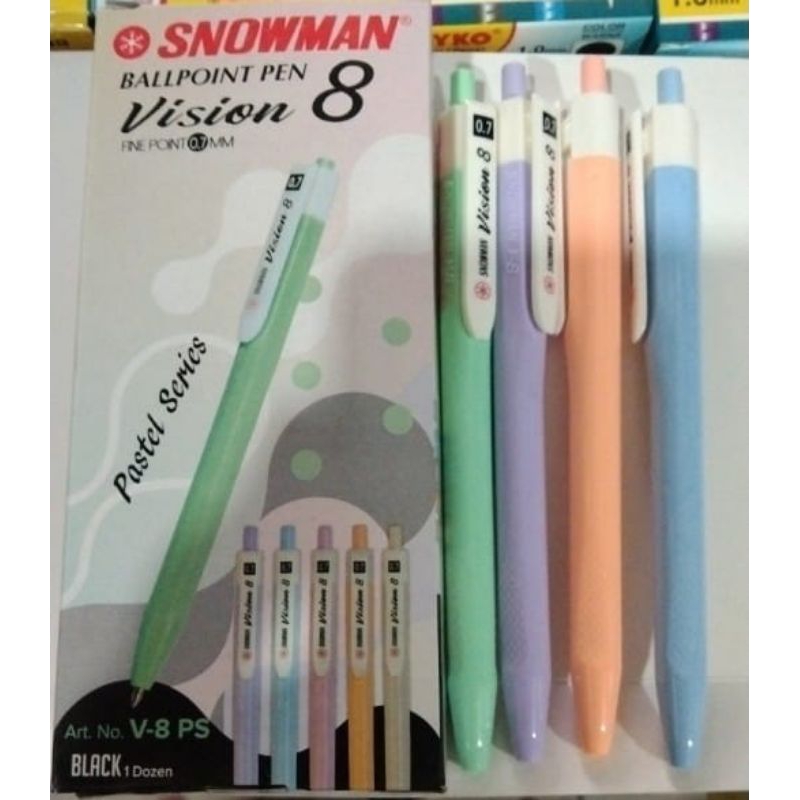 

Pulpen snowman ballpoin vision 8 (1lusin/12pcs)
