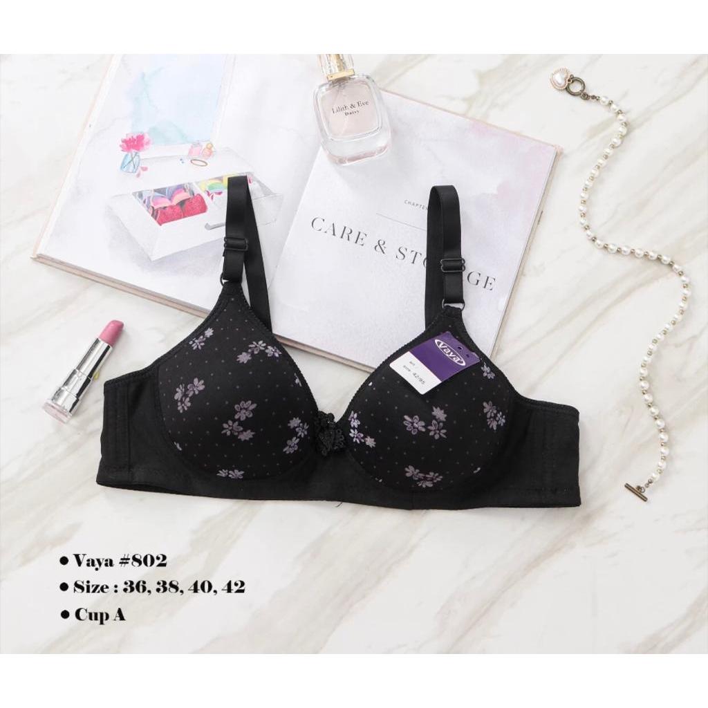 BH TANPA KAWAT CUP A MOTIF FLORA UKURAN 36-42