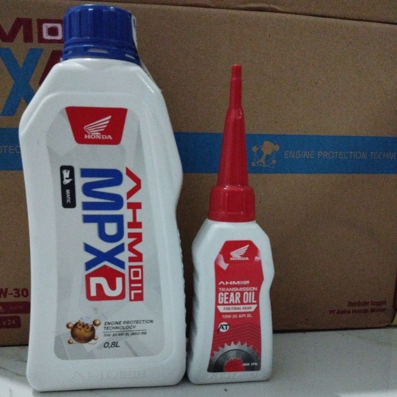 Paket oli MPX2 matic kemasan baru dan oli gardan AHM