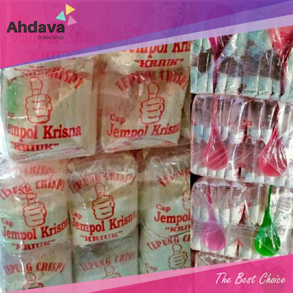 

[BACA DESKRIPSI] TEPUNG JEMPOL KRIUK ISI 10 PCS FREE CENTONG