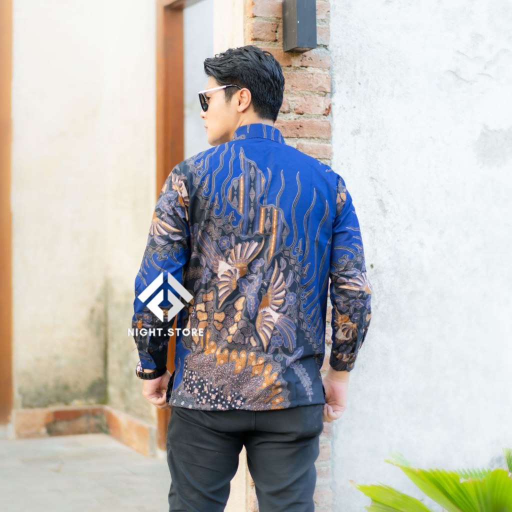 Kemeja batik pria lengan panjang terlaris baju batik modern