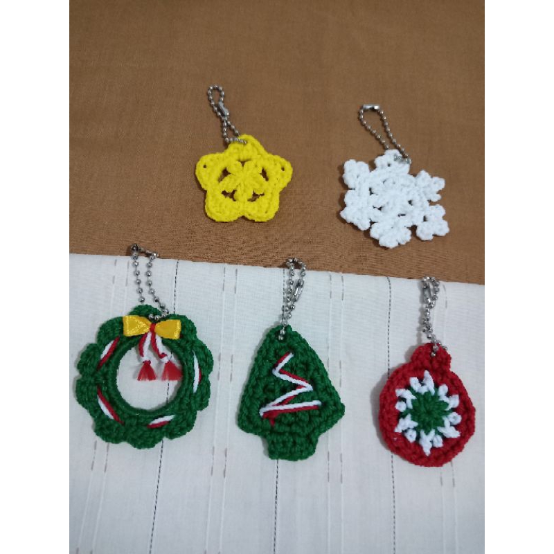 

Hang tag natal isi 5 pcs. rajutan handmade