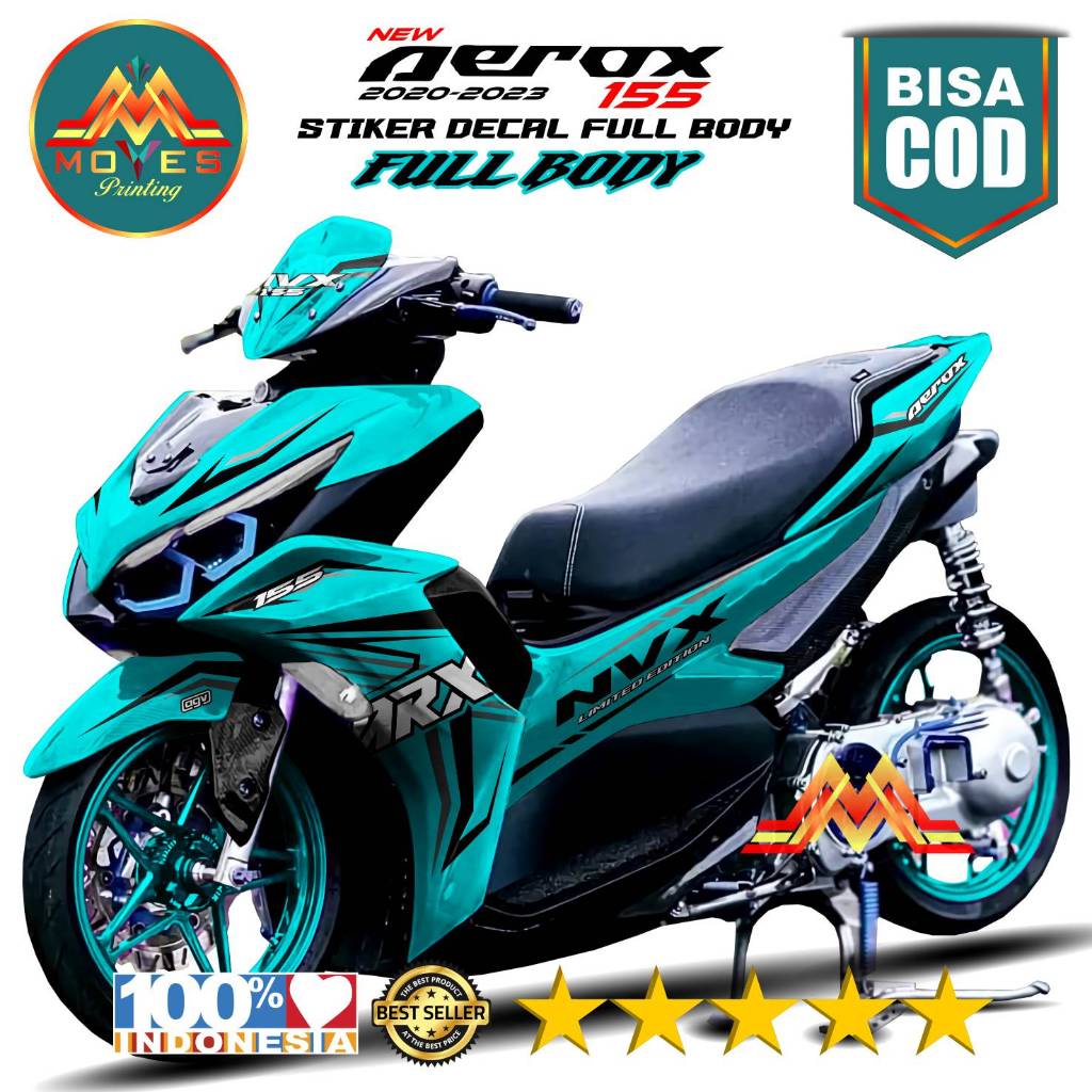 ( bisa cod ) decal motor aerox 155 stiker motor aerox 155 sticker full body aerox 155 2021 connected