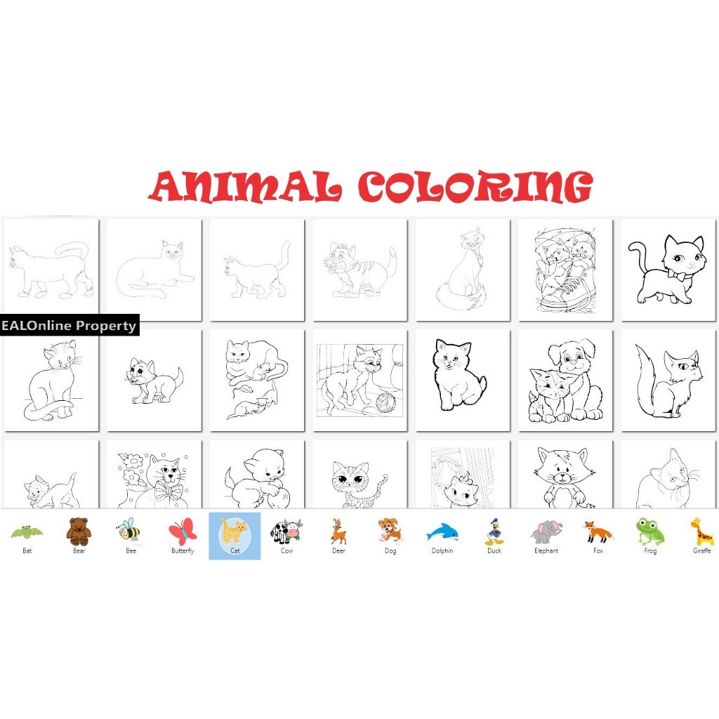 

KERTAS UNTUK MEWARNAI BALITA - EDISI BINATANG