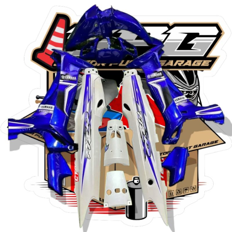 cover body fizr f1zr fiz r biru putih custom milenium full set halus yamaha fizr f1zr milenium custo