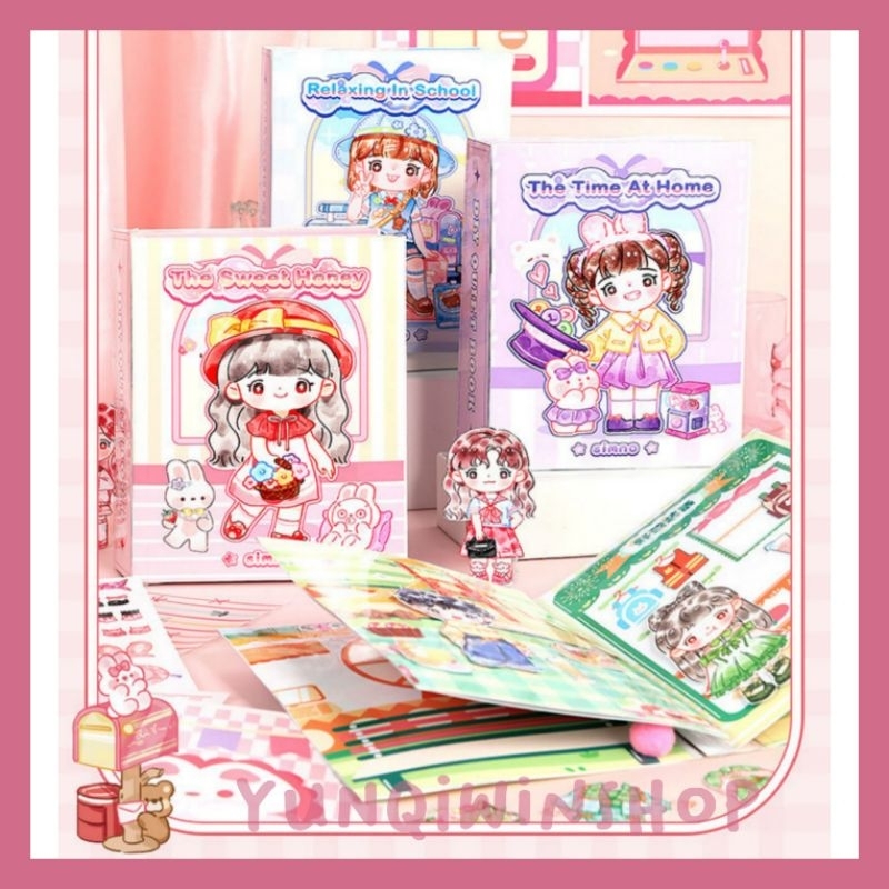 DIY QUIET BOOK mainan edukasi bongkar pasang kertas SQUISHY BOOK